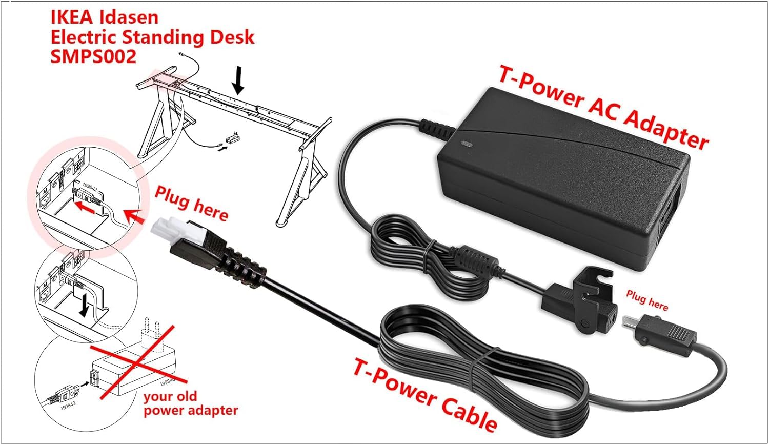 Amazon.com: T POWER 24V/29v Charger for 1KEA Idasen Electric